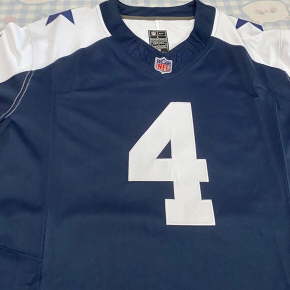 Dallas Cowboys Blue And White Jersey Prescott No. 4 - Picture 2 of 8
